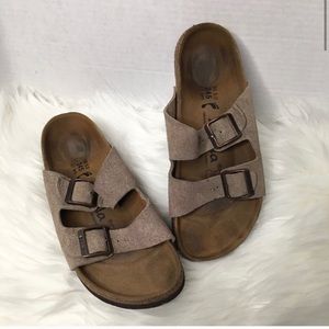 Birkenstock Betula tan two buckle sandals size 8